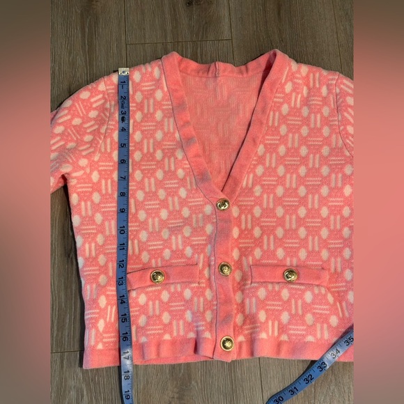 Maje Moadina Cropped Jacquard Cardigan. Size S - Picture 10 of 11